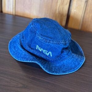 Blue NASA Denim kids Bucket Hat